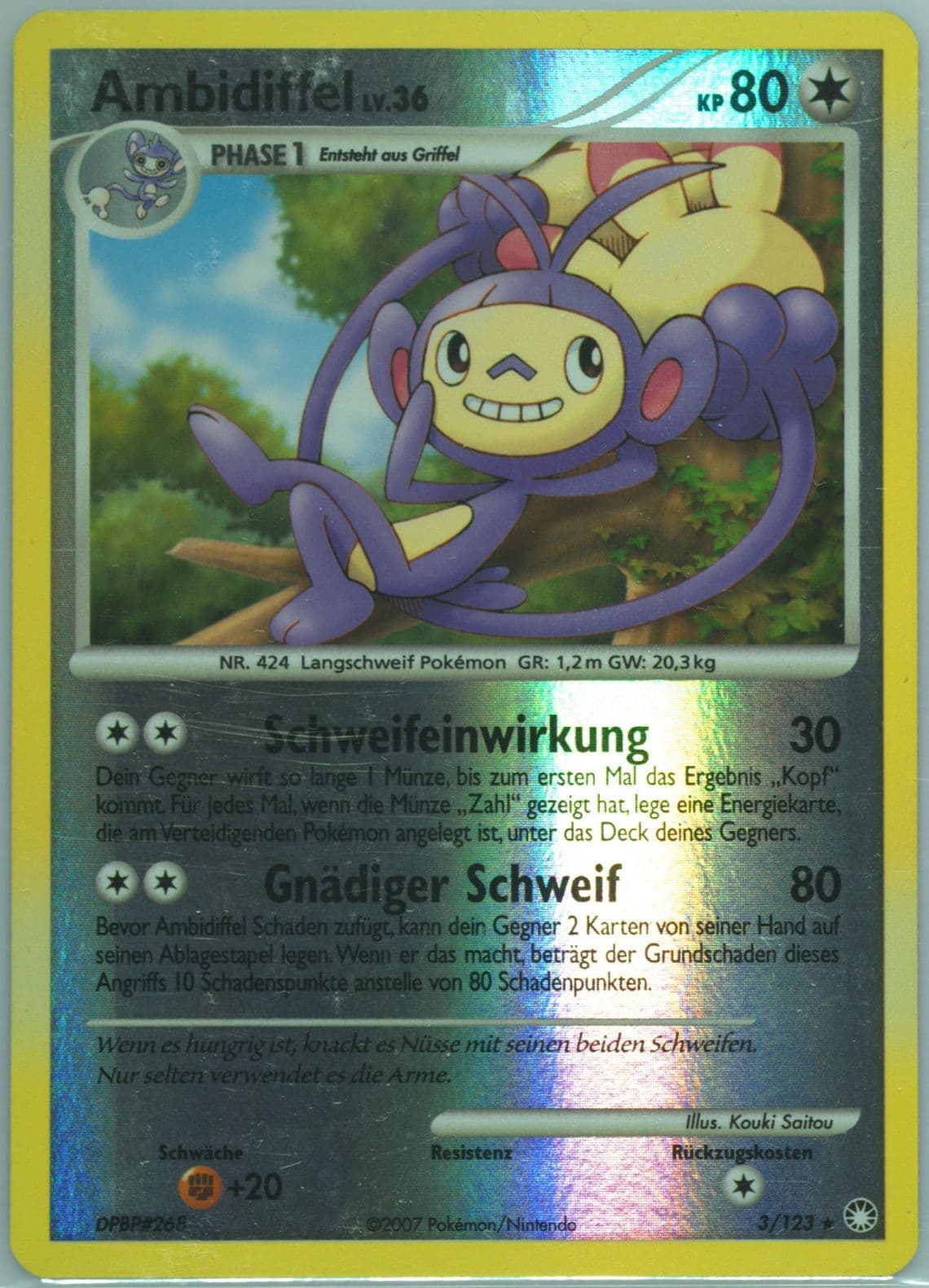 Ambidiffel-Reverse Foil German (3) 2007 Pokemon Diamond & Pearl Mysterious Treasures