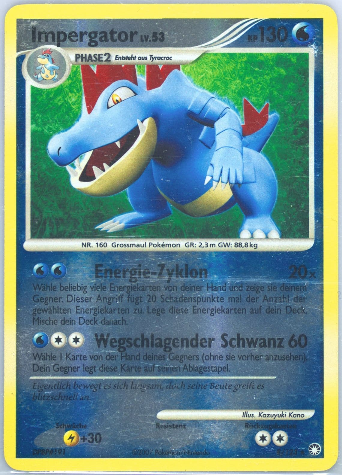 Impergator-Reverse Foil German (8) 2007 Pokemon Diamond & Pearl Mysterious Treasures