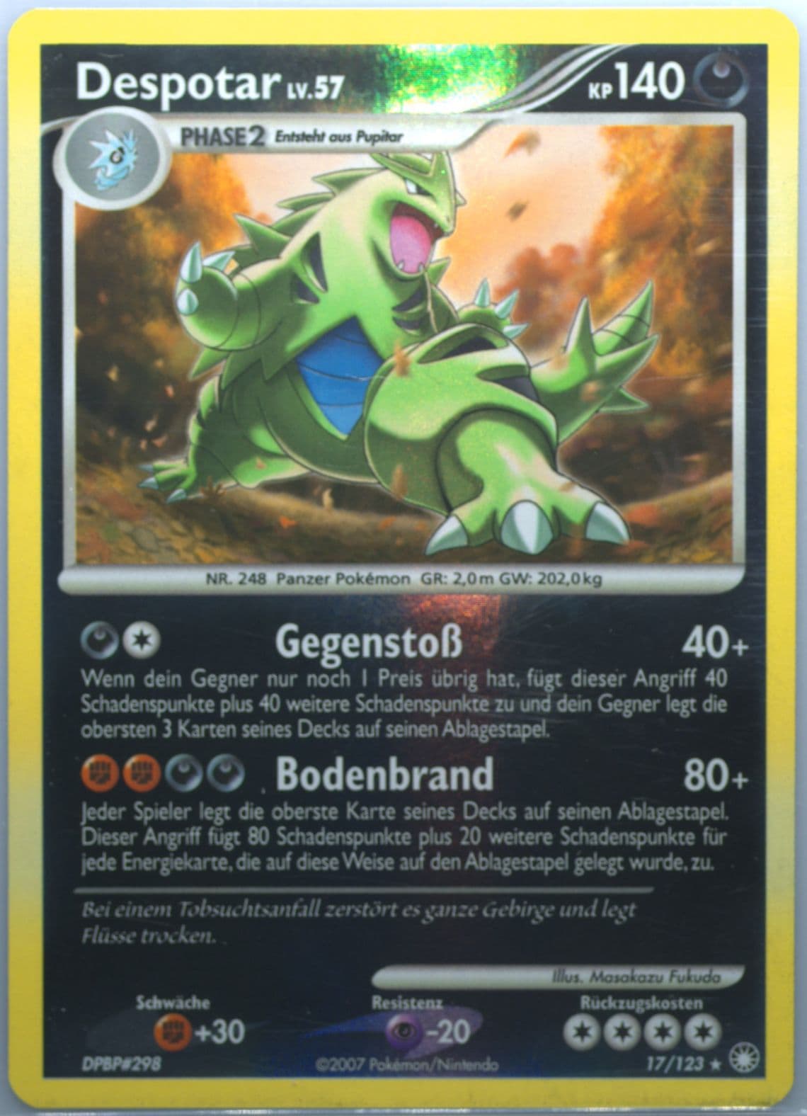 Despotar-Reverse Foil German (17) 2007 Pokemon Diamond & Pearl Mysterious Treasures