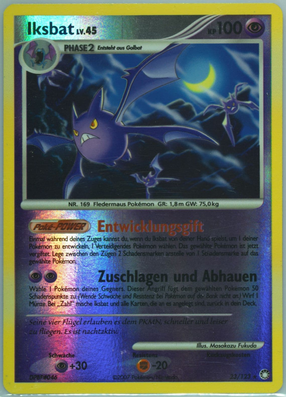 Iksbat-Reverse Foil German (23) 2007 Pokemon Diamond & Pearl Mysterious Treasures