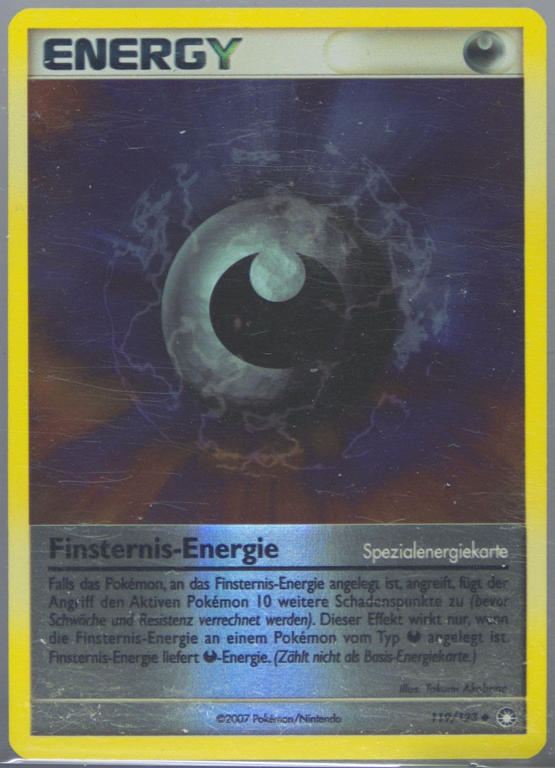 Finsternis-Energie-Reverse Foil German (119) 2007 Pokemon Diamond & Pearl Mysterious Treasures