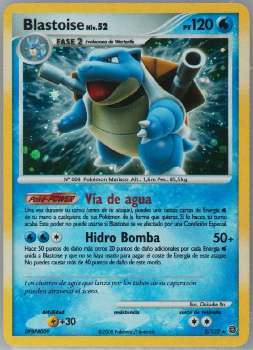 Blastoise-Holo Spanish (2) 2007 Pokemon Diamond & Pearl Secret Wonders