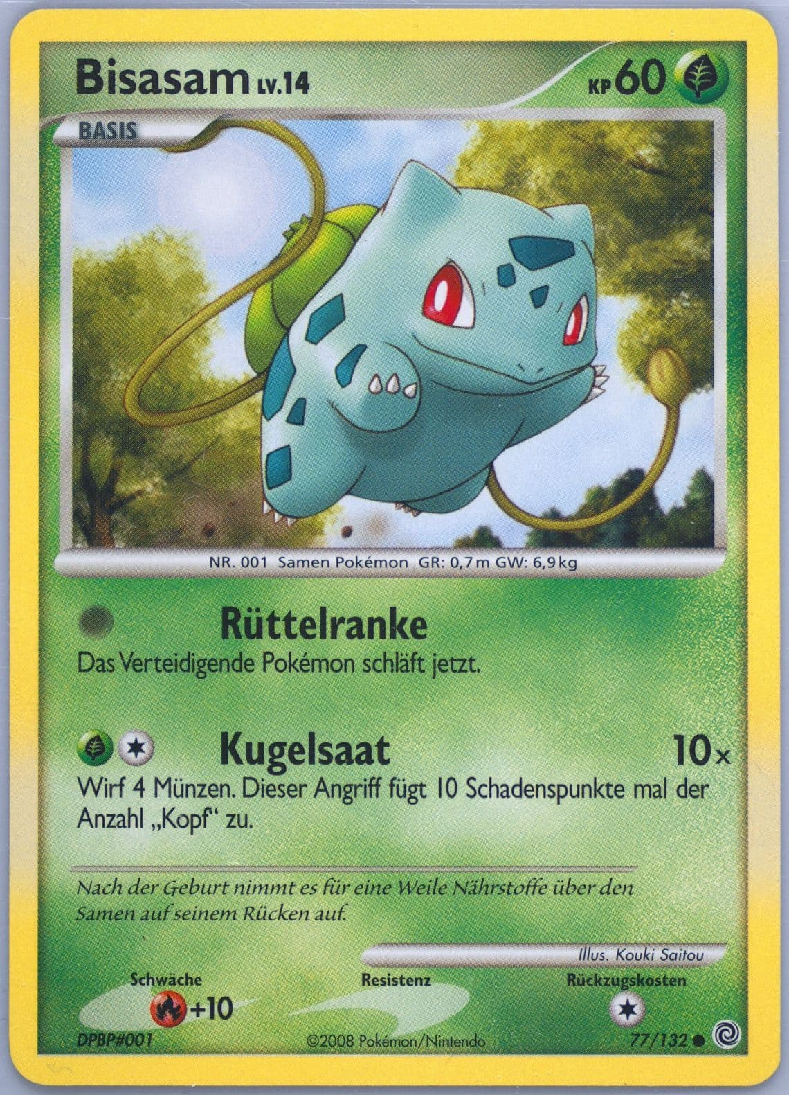 Bisasam (77) 2008 Pokemon German Diamond & Pearl Secret Wonders