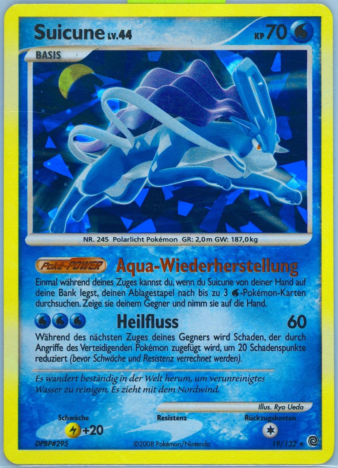 Suicune-Reverse Foil (19) 2008 Pokemon German Diamond & Pearl Secret Wonders