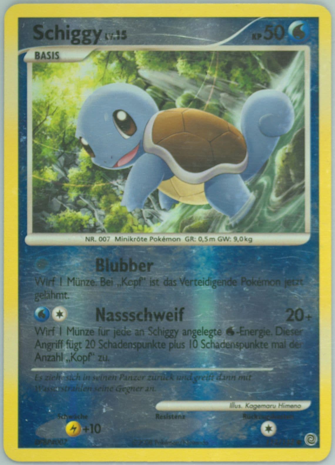 Schiggy-Reverse Foil (112) 2008 Pokemon German Diamond & Pearl Secret Wonders