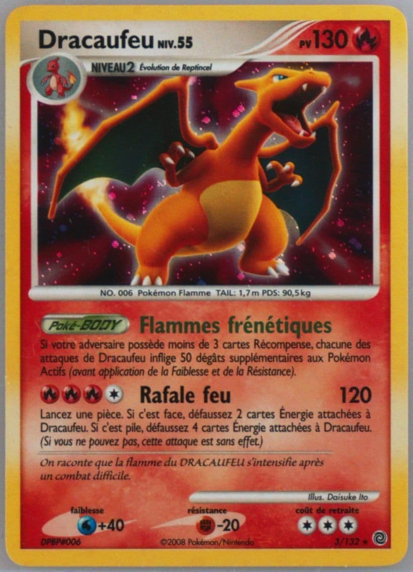 Dracaufeu-Holo (3) 2008 Pokemon French Diamond & Pearl Secret Wonders