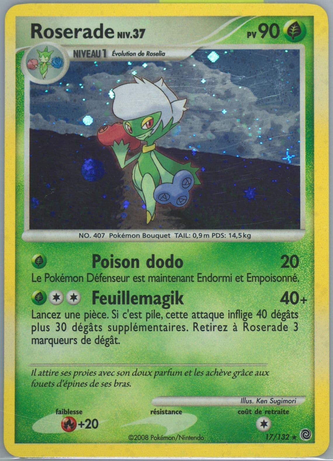 Roserade-Holo (17) 2008 Pokemon French Diamond & Pearl Secret Wonders