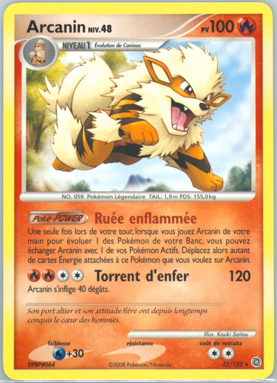 Arcanin (22) 2008 Pokemon French Diamond & Pearl Secret Wonders