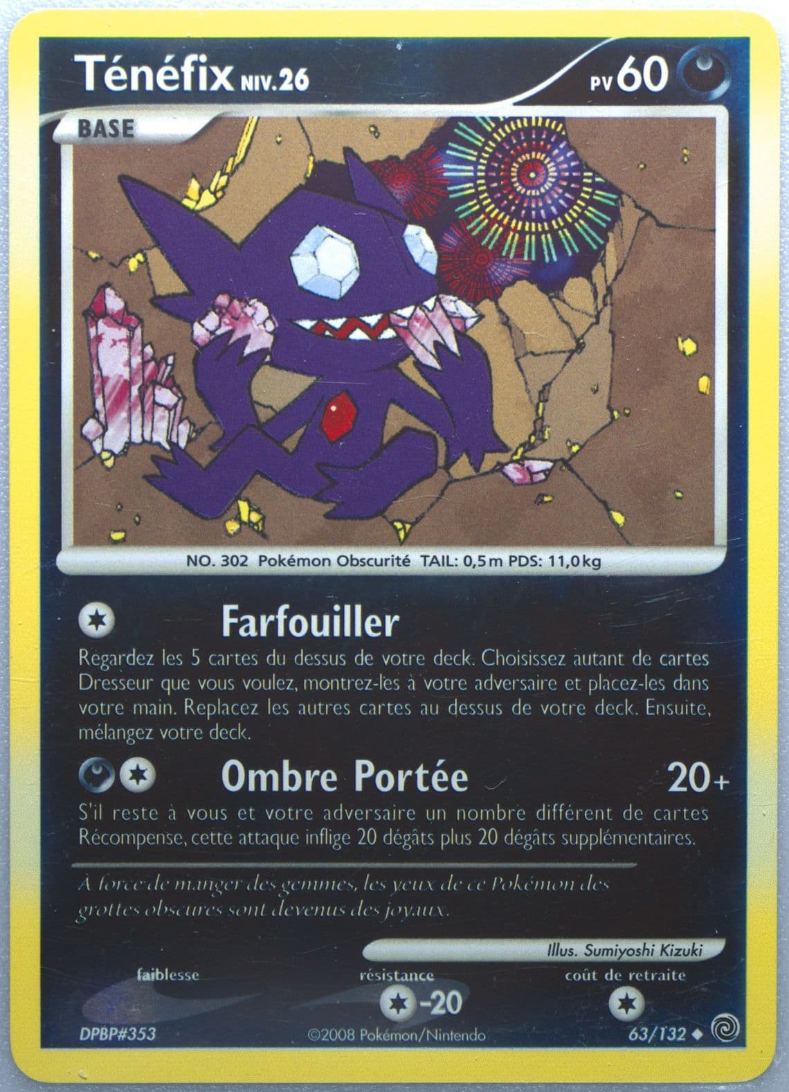 Tenefix-Reverse Foil (63) 2008 Pokemon French Diamond & Pearl Secret Wonders