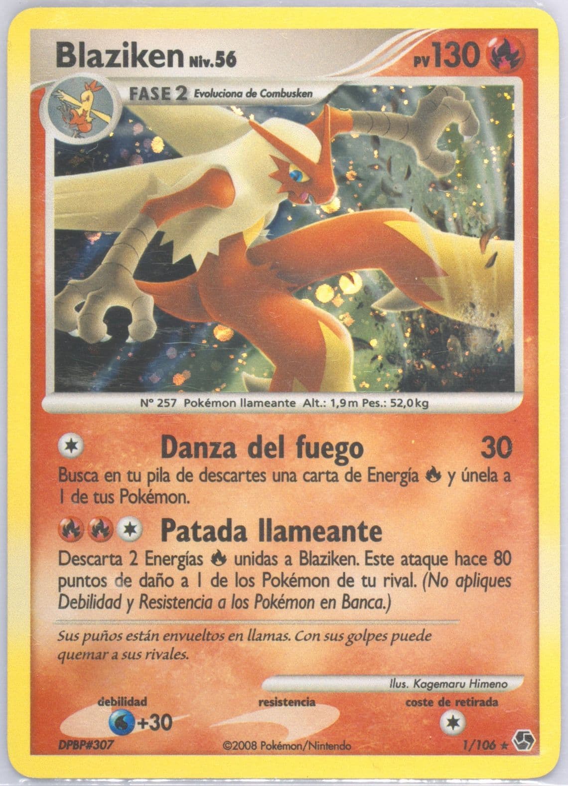 Blaziken-Holo Spanish (1) 2008 Pokemon Diamond & Pearl Great Encounters