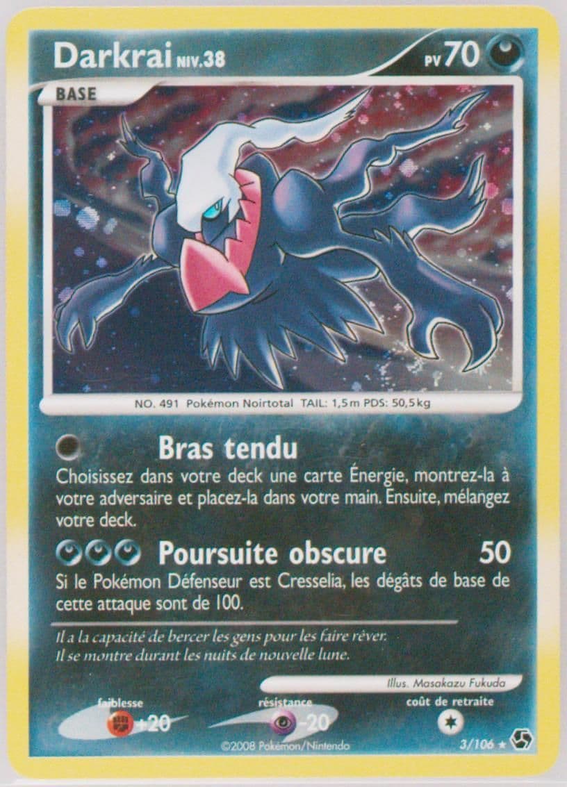 Darkrai-Holo French (3) 2008 Pokemon Diamond & Pearl Great Encounters