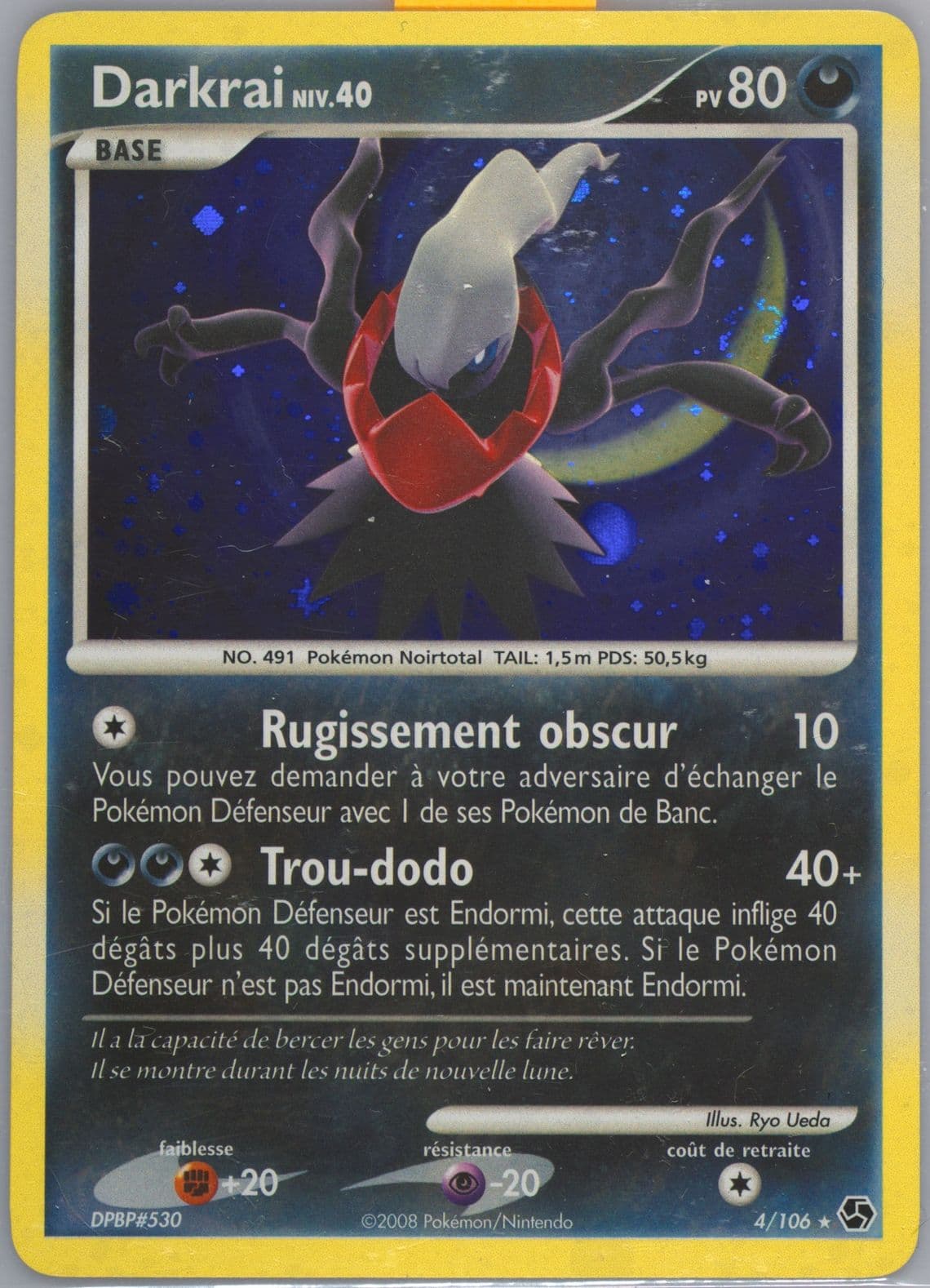 Darkrai-Holo French (4) 2008 Pokemon Diamond & Pearl Great Encounters