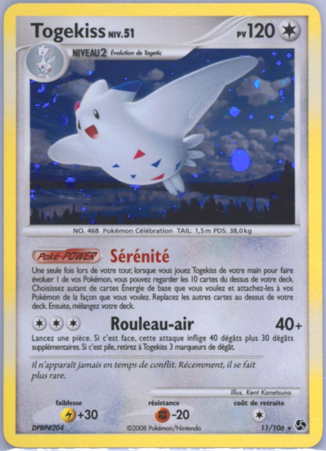 Togekiss-Holo French (11) 2008 Pokemon Diamond & Pearl Great Encounters