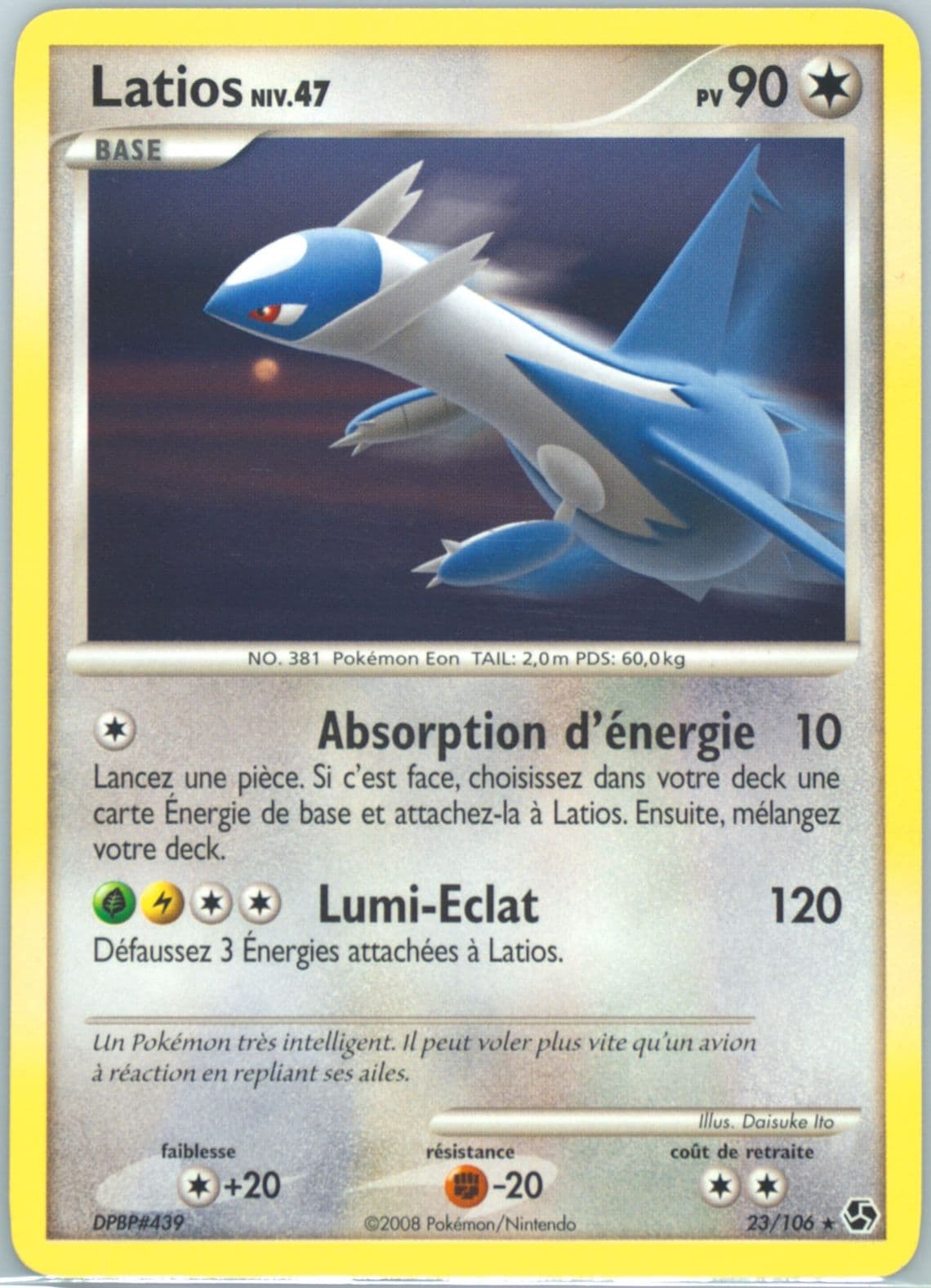 Latios French (23) 2008 Pokemon Diamond & Pearl Great Encounters