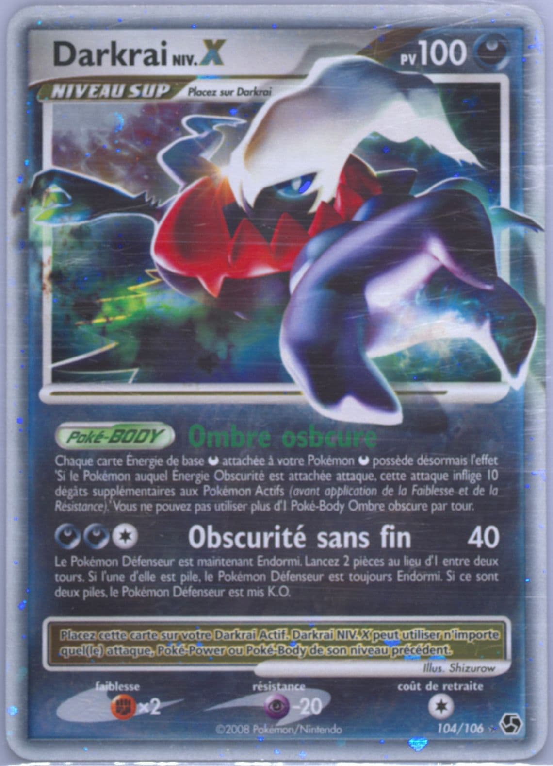 Darkrai Niv.X-Holo French (104) 2008 Pokemon Diamond & Pearl Great Encounters