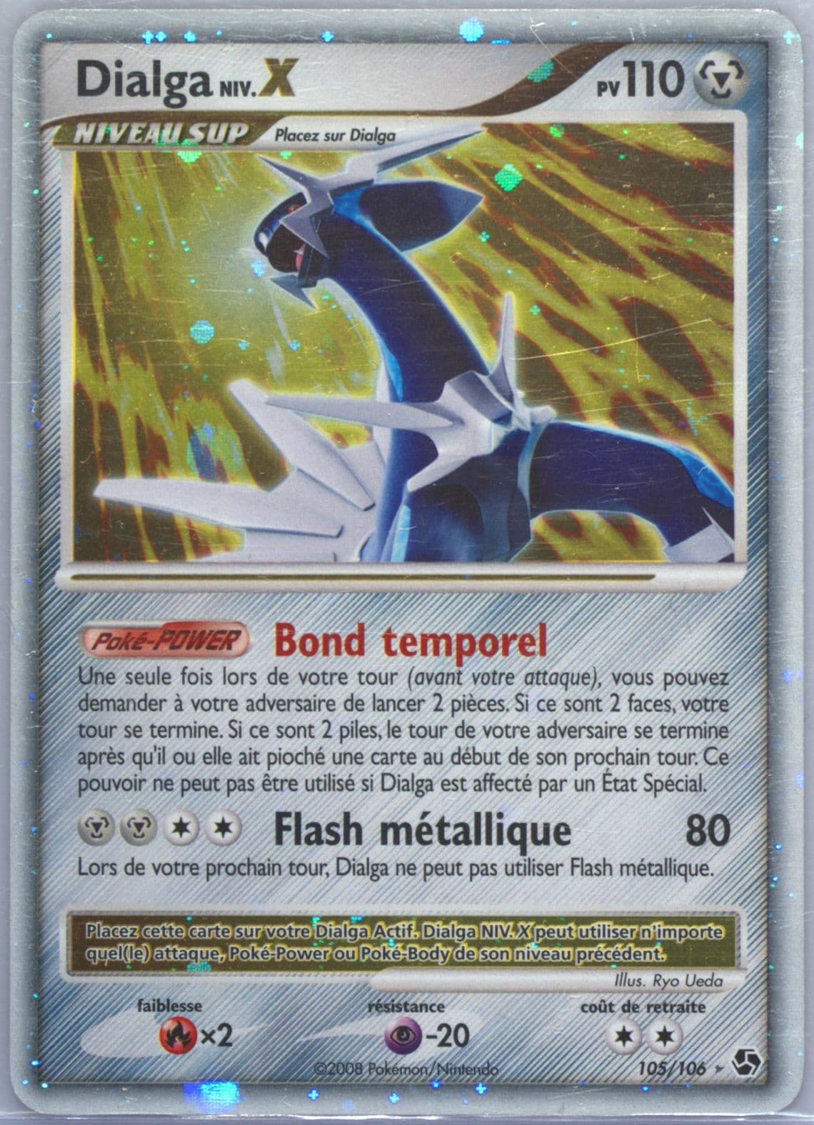 Dialga Niv.X-Holo French (105) 2008 Pokemon Diamond & Pearl Great Encounters