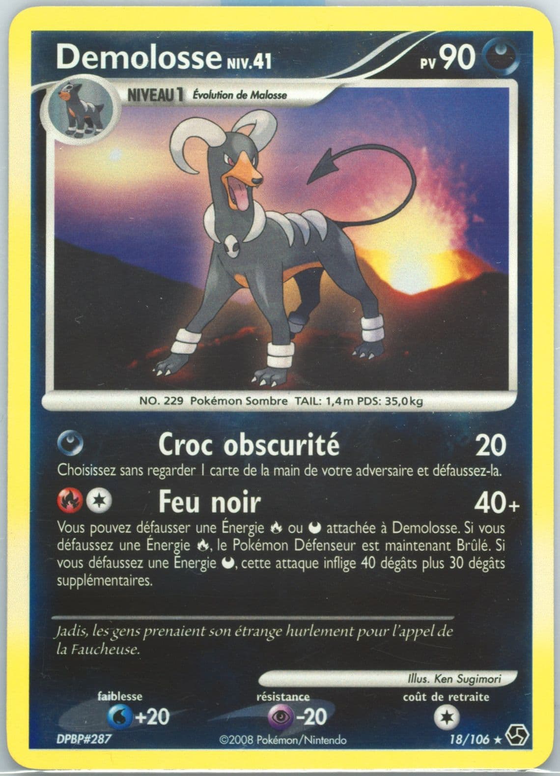 Demolosse-Reverse Foil French (18) 2008 Pokemon Diamond & Pearl Great Encounters