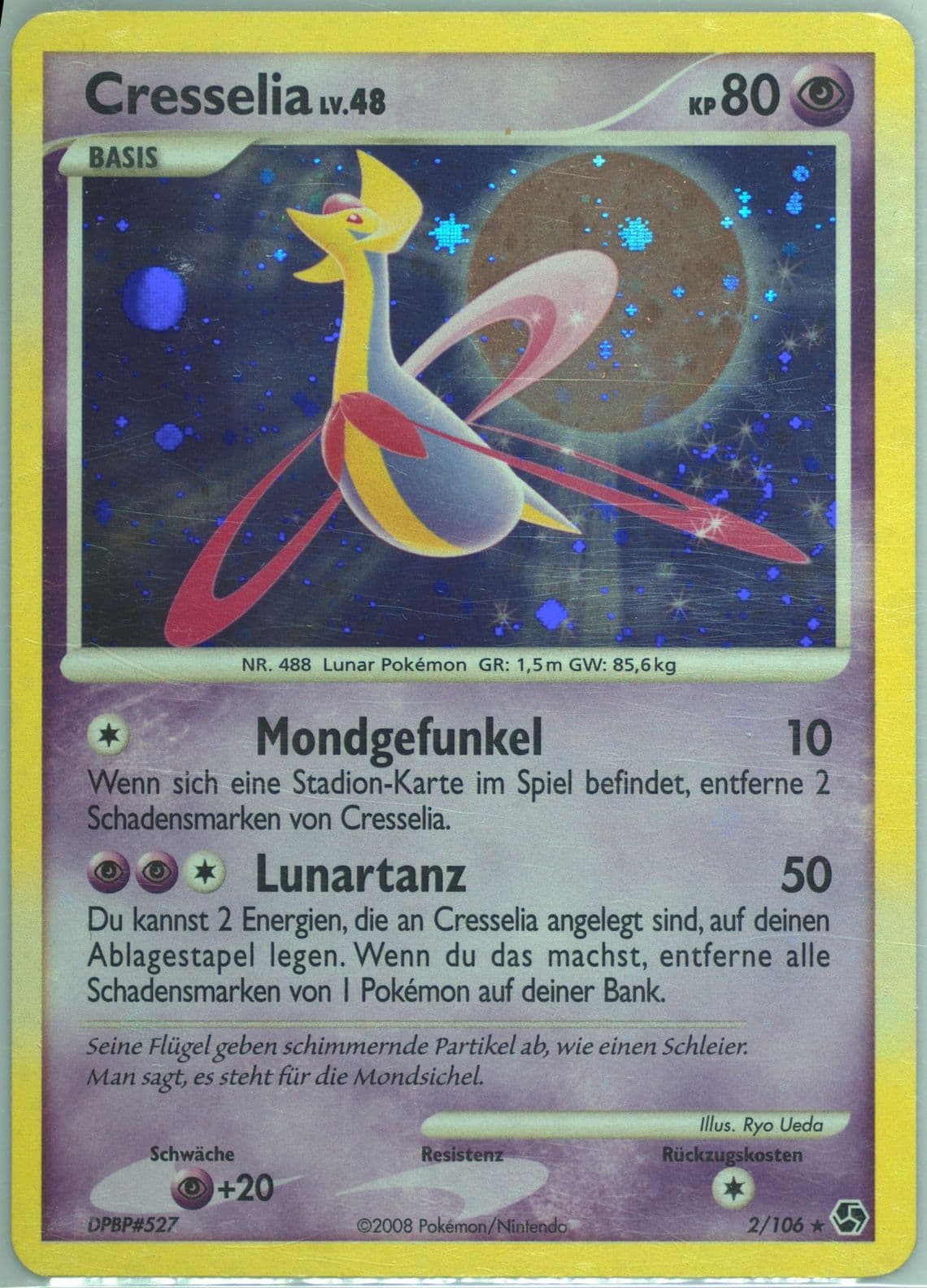 Cresselia-Holo German (2) 2008 Pokemon Diamond & Pearl Great Encounters