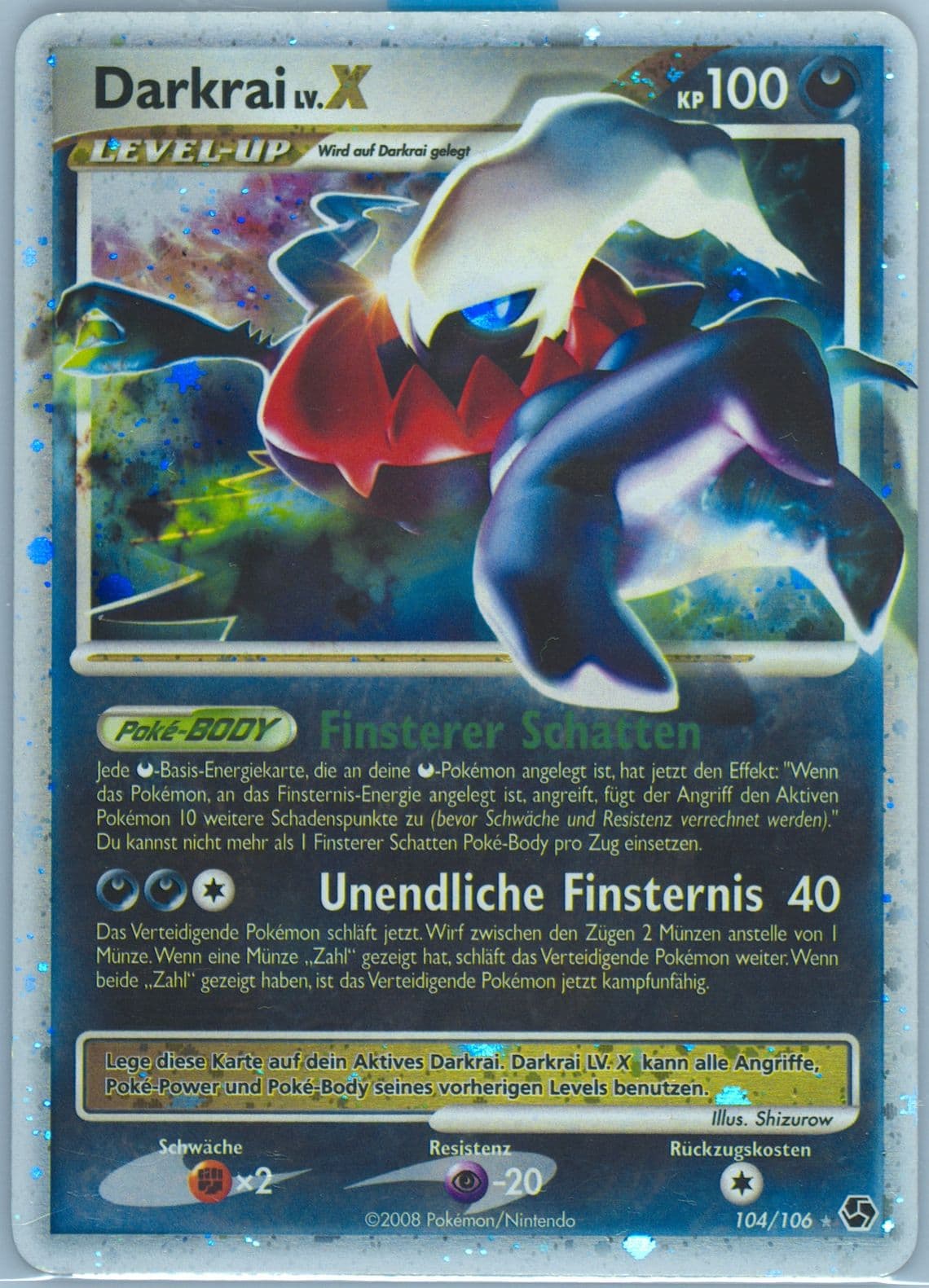 Darkrai LV.X-Holo German (104) 2008 Pokemon Diamond & Pearl Great Encounters