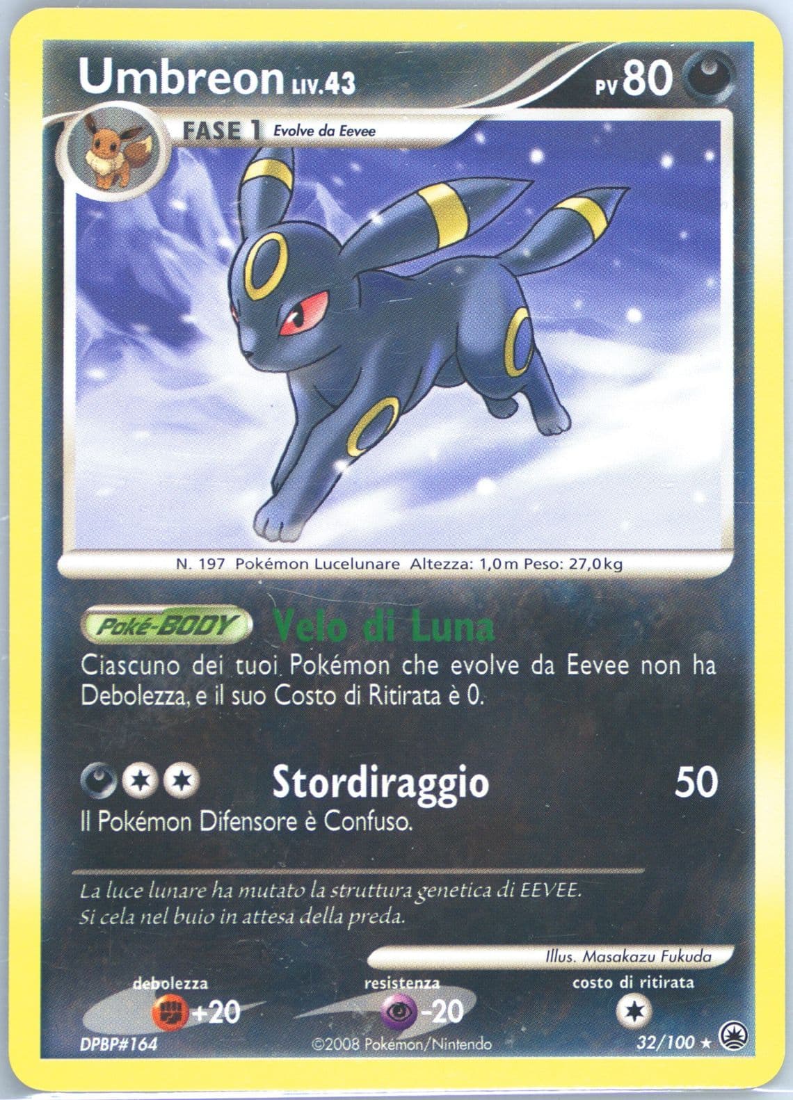 Umbreon Italian (32) 2008 Pokemon Diamond & Pearl Majestic Dawn