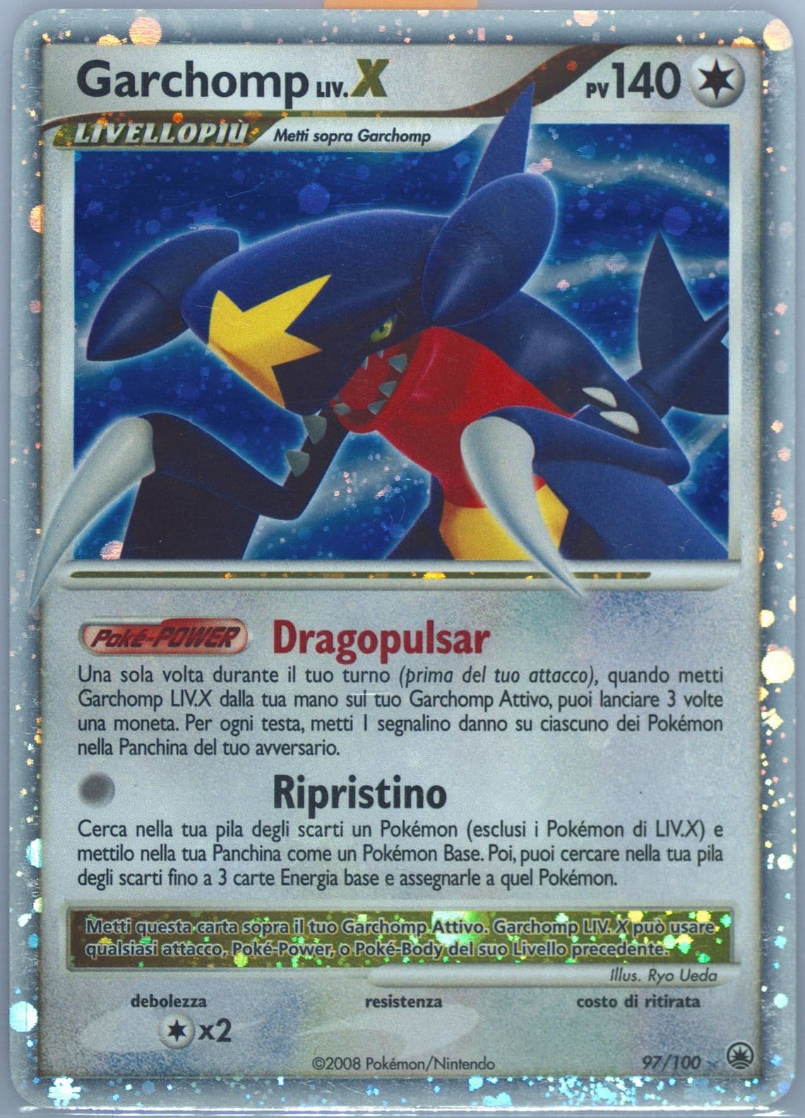 Garchomp LIV.X-Holo Italian (97) 2008 Pokemon Diamond & Pearl Majestic Dawn