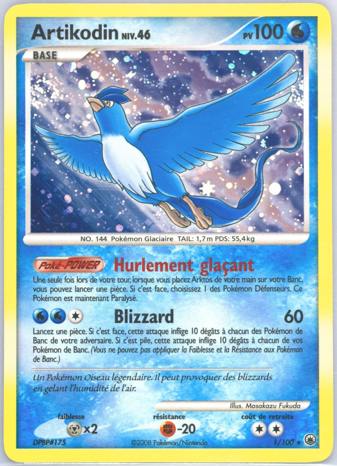 Artikodin-Holo French (1) 2008 Pokemon Diamond & Pearl Majestic Dawn