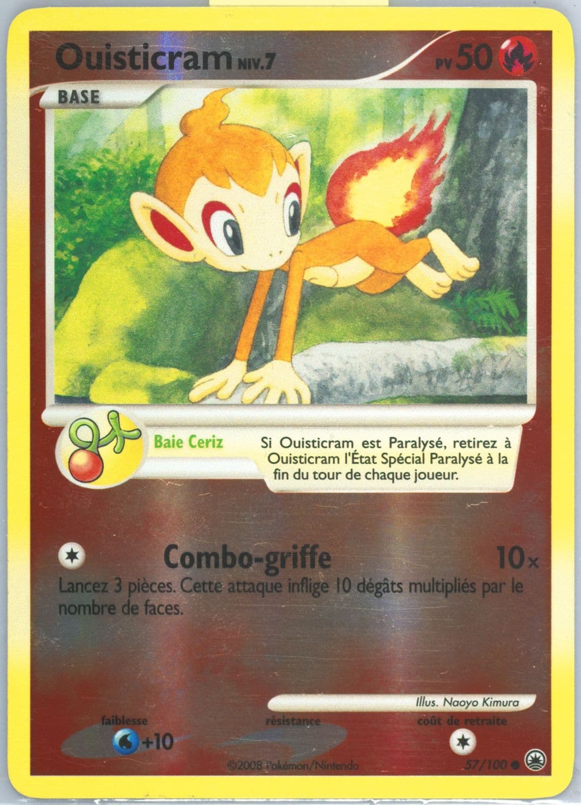 Ouisticram-Reverse Foil French (57) 2008 Pokemon Diamond & Pearl Majestic Dawn