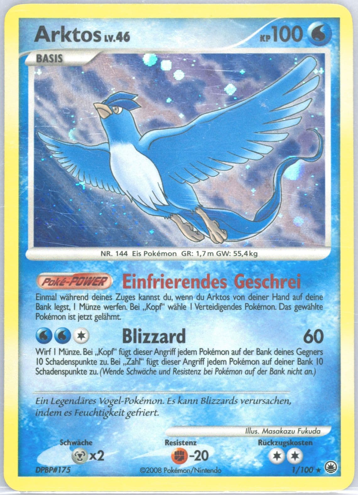 Arktos-Holo German (1) 2008 Pokemon Diamond & Pearl Majestic Dawn