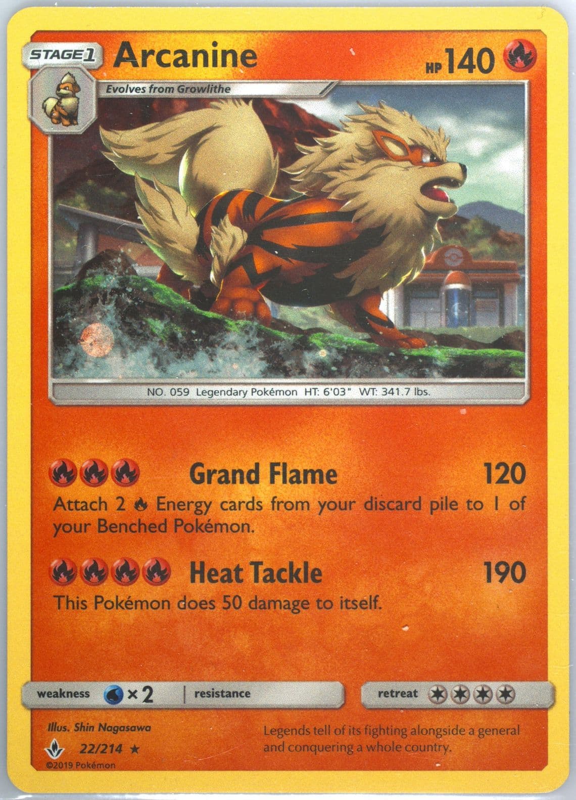 Arcanine-Holo Cosmic Eclipse Stage 1 Blisters (22) 2019 Pokemon Sun & Moon Unbroken Bonds