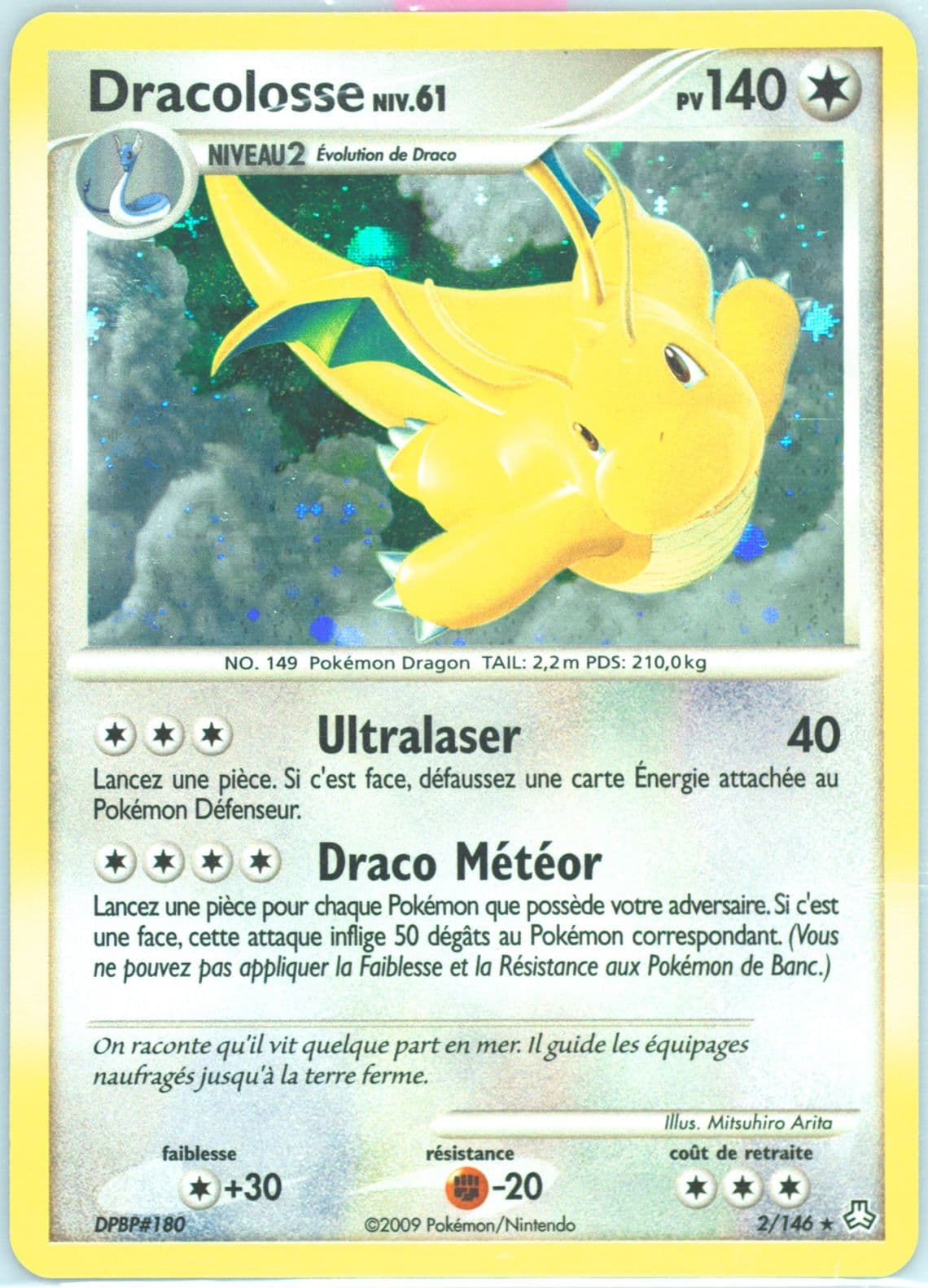 Dracolosse-Holo (2) 2009 Pokemon French Diamond & Pearl Legends Awakened