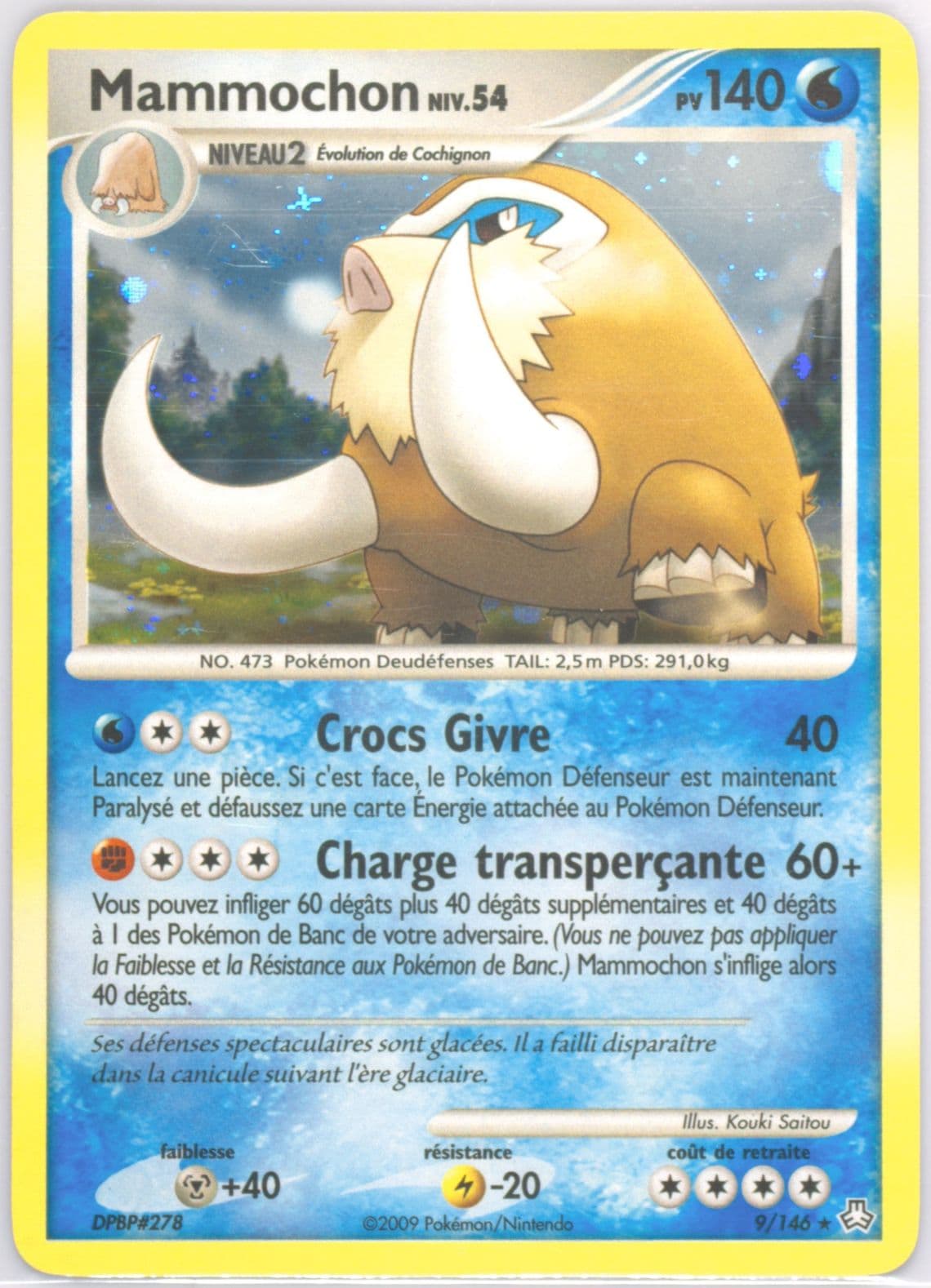 Mammochon-Holo (9) 2009 Pokemon French Diamond & Pearl Legends Awakened