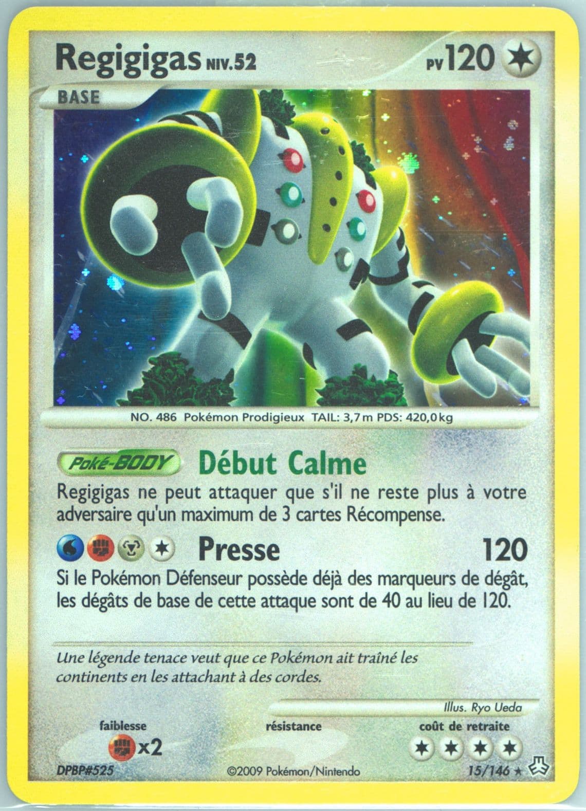 Regigigas-Holo (15) 2009 Pokemon French Diamond & Pearl Legends Awakened