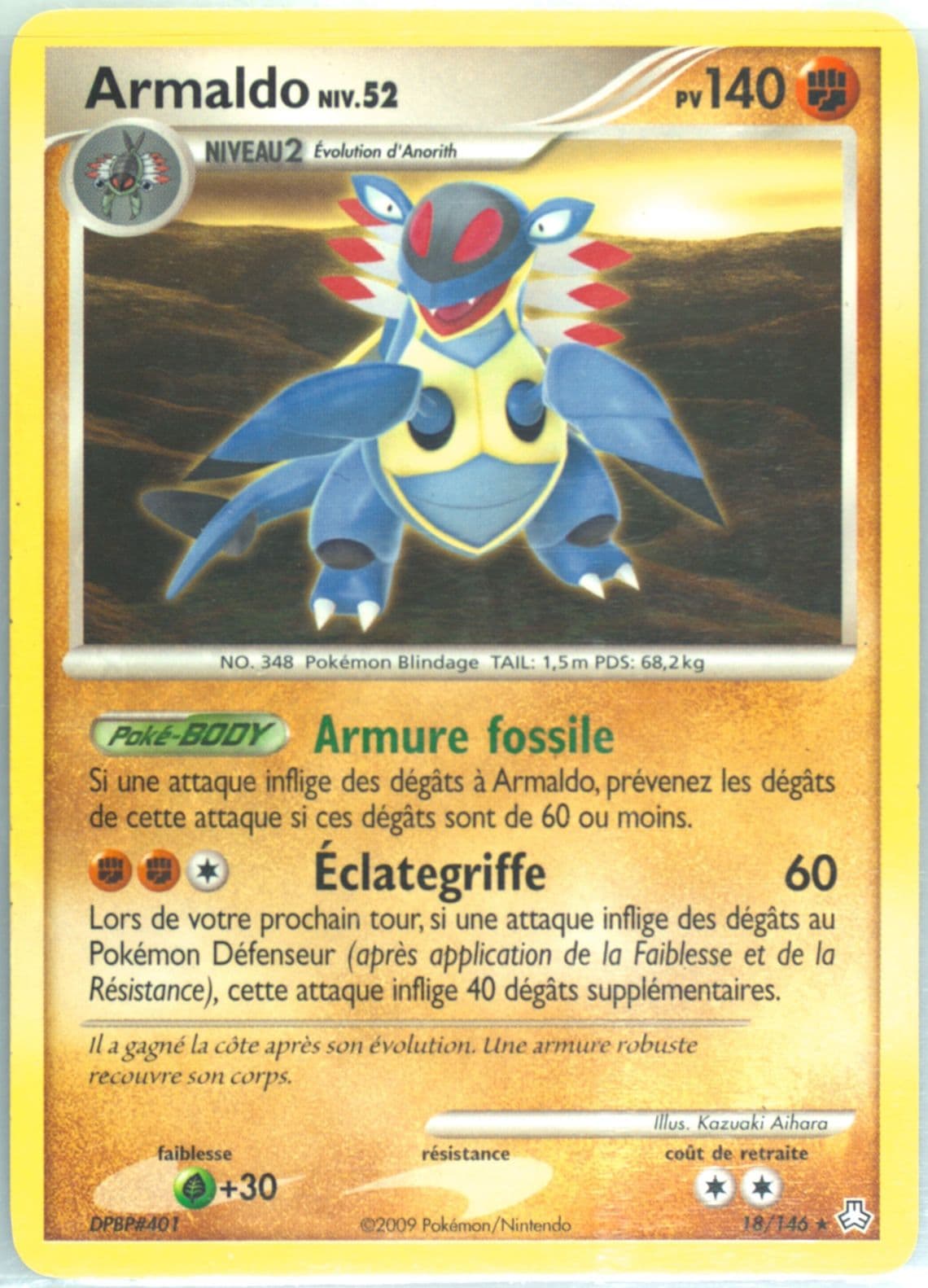 Armaldo (18) 2009 Pokemon French Diamond & Pearl Legends Awakened