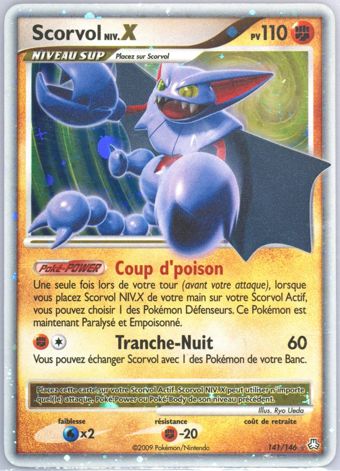 Scorvol Niv.X-Holo (141) 2009 Pokemon French Diamond & Pearl Legends Awakened
