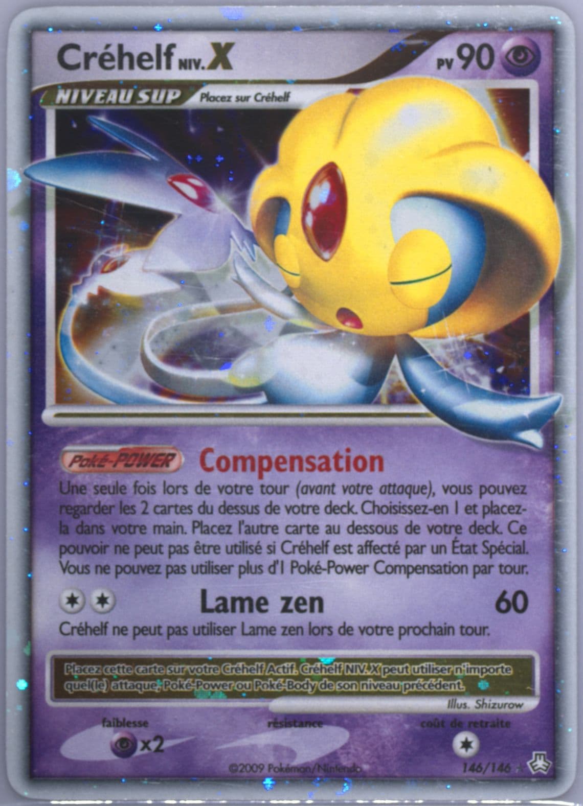 Crehelf Niv.X-Holo (146) 2009 Pokemon French Diamond & Pearl Legends Awakened