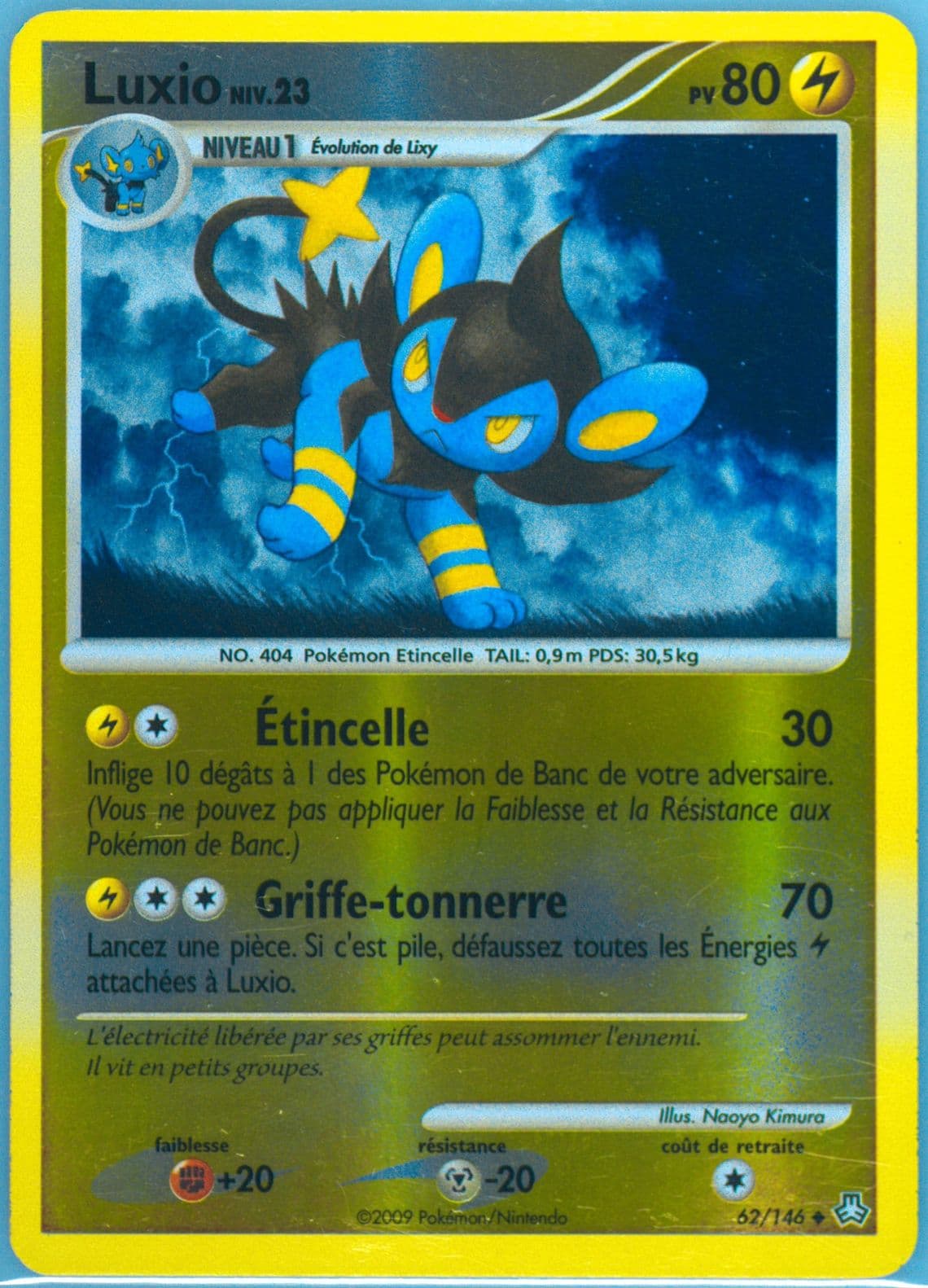 Luxio-Reverse Foil (62) 2009 Pokemon French Diamond & Pearl Legends Awakened