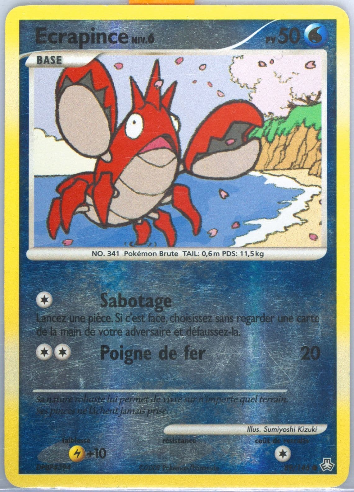 Ecrapince-Reverse Foil (89) 2009 Pokemon French Diamond & Pearl Legends Awakened