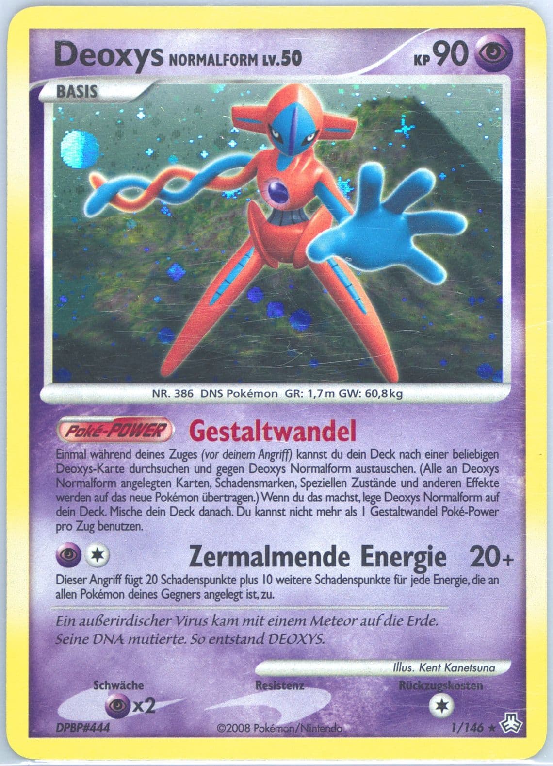 Deoxys-Holo German (1) 2008 Pokemon Diamond & Pearl Legends Awakened