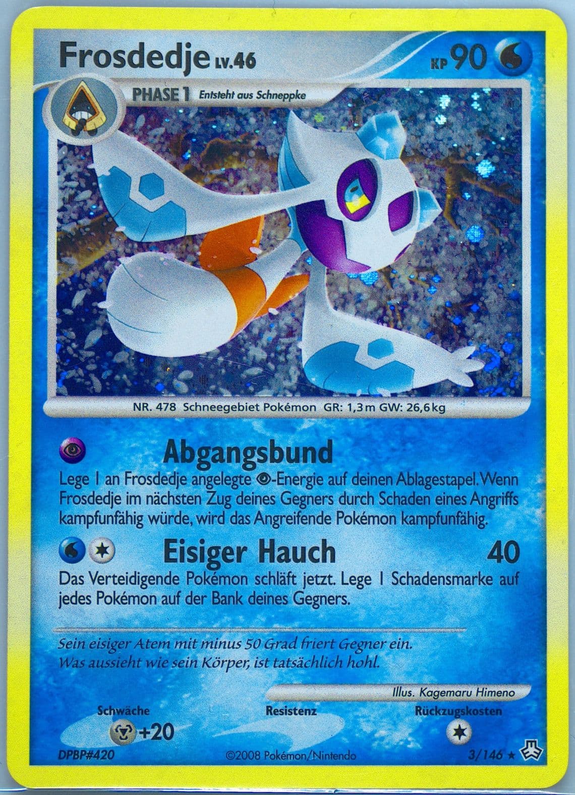 Frosdedje-Holo German (3) 2008 Pokemon Diamond & Pearl Legends Awakened