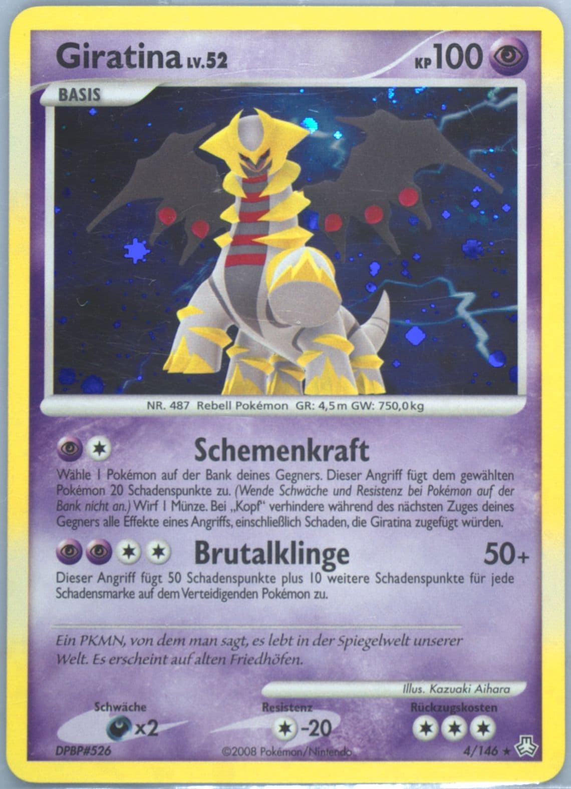 Giratina-Holo German (4) 2008 Pokemon Diamond & Pearl Legends Awakened