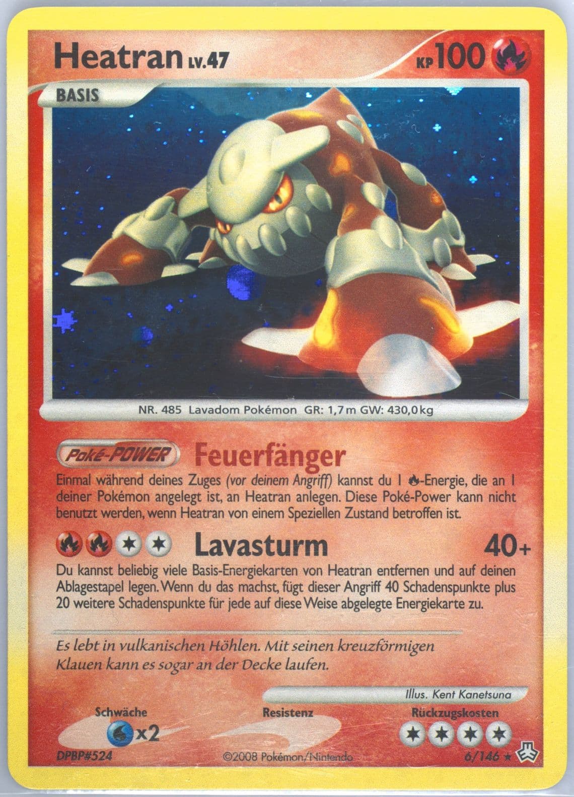 Heatran-Holo German (6) 2008 Pokemon Diamond & Pearl Legends Awakened