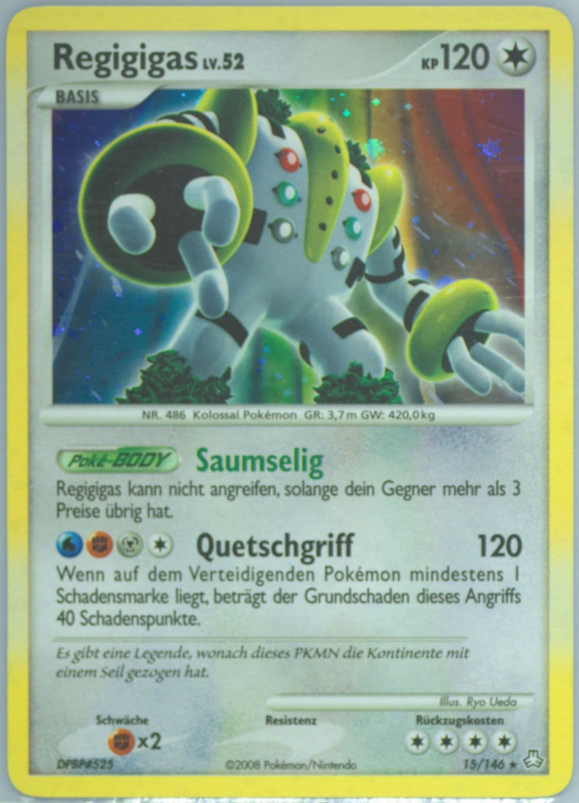 Regigigas-Holo German (15) 2008 Pokemon Diamond & Pearl Legends Awakened