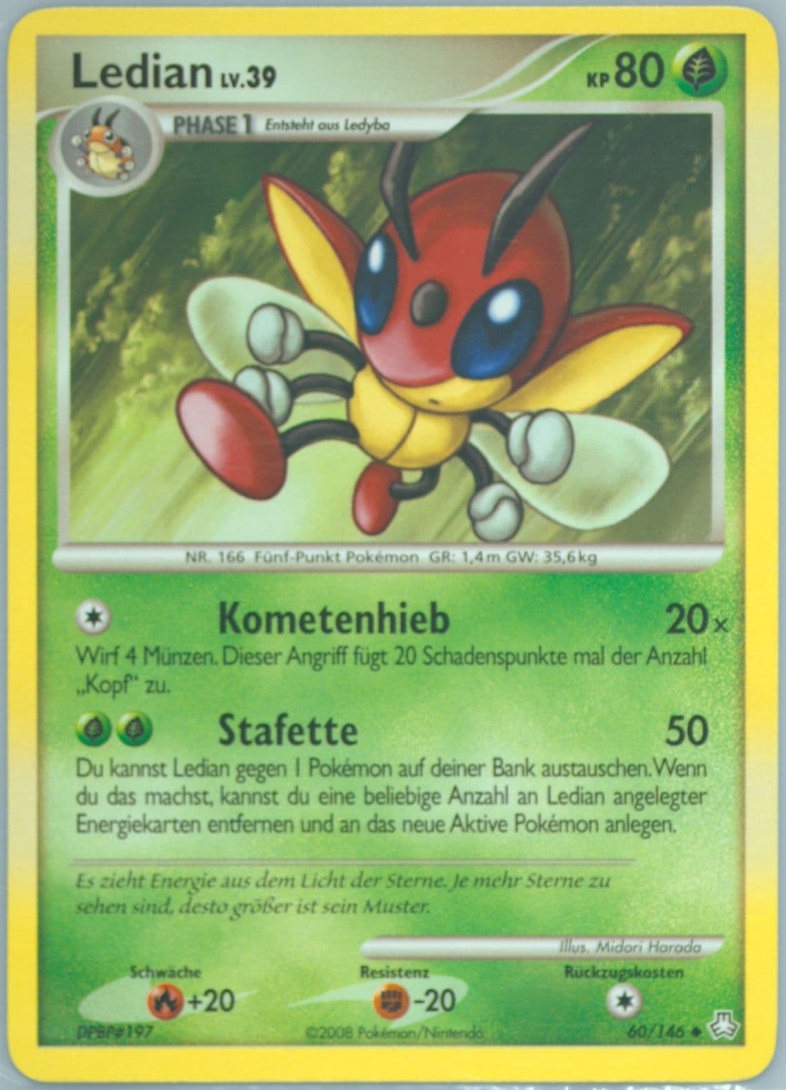 Ledian German (60) 2008 Pokemon Diamond & Pearl Legends Awakened