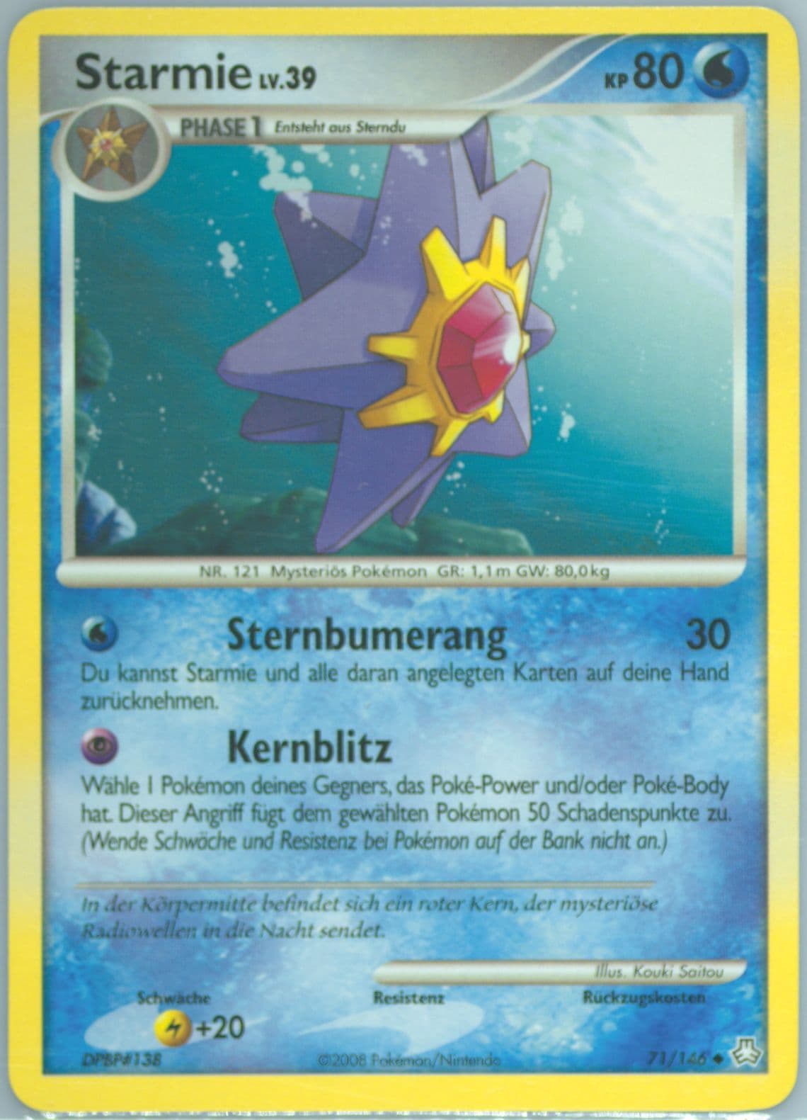 Starmie German (71) 2008 Pokemon Diamond & Pearl Legends Awakened