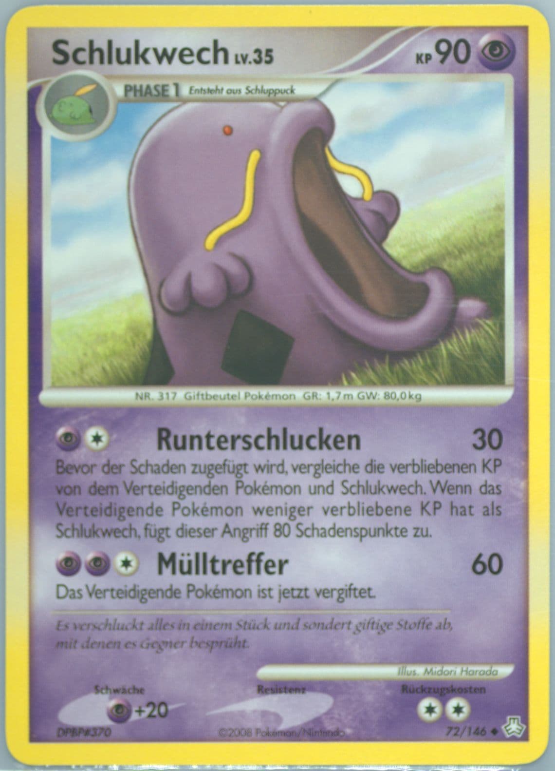 Schlukwech German (72) 2008 Pokemon Diamond & Pearl Legends Awakened