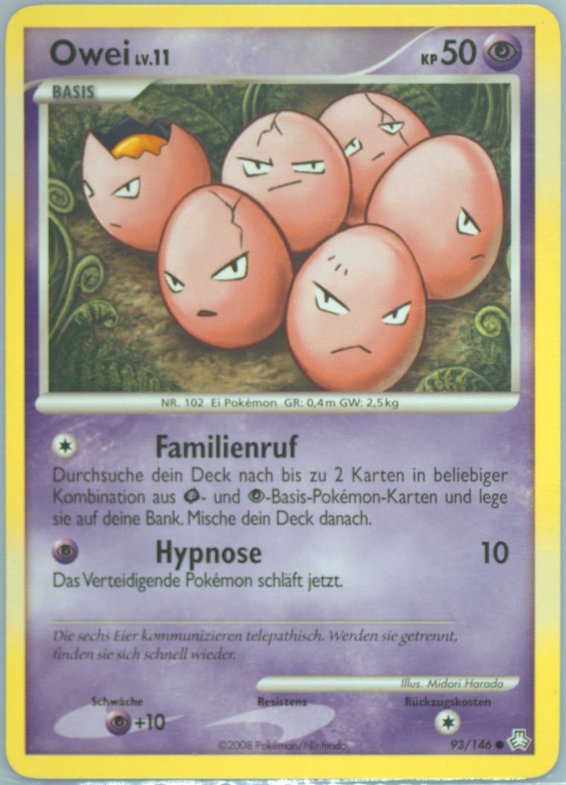 Owei German (93) 2008 Pokemon Diamond & Pearl Legends Awakened