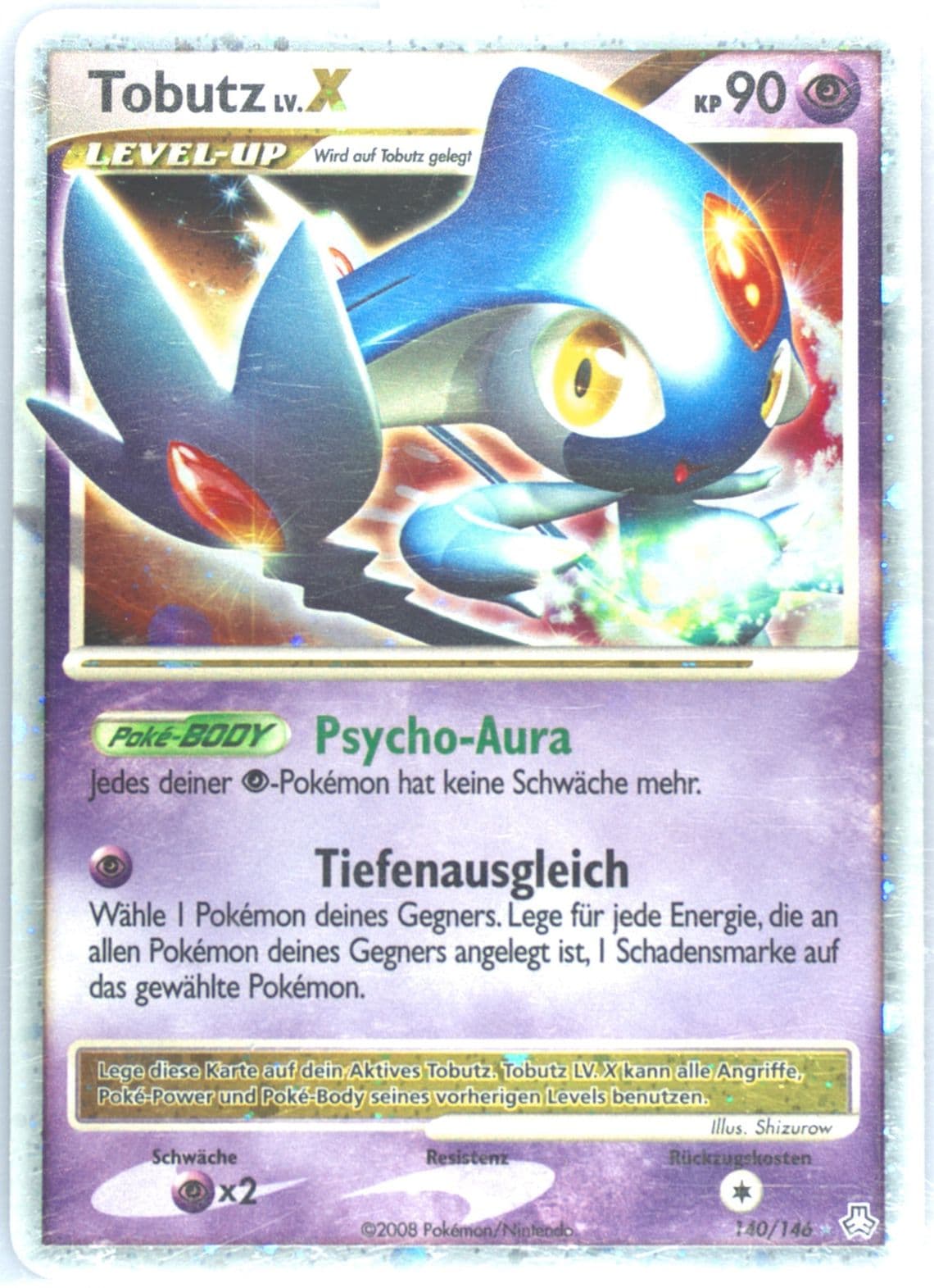 Tobutz LV. X-Holo German (140) 2008 Pokemon Diamond & Pearl Legends Awakened