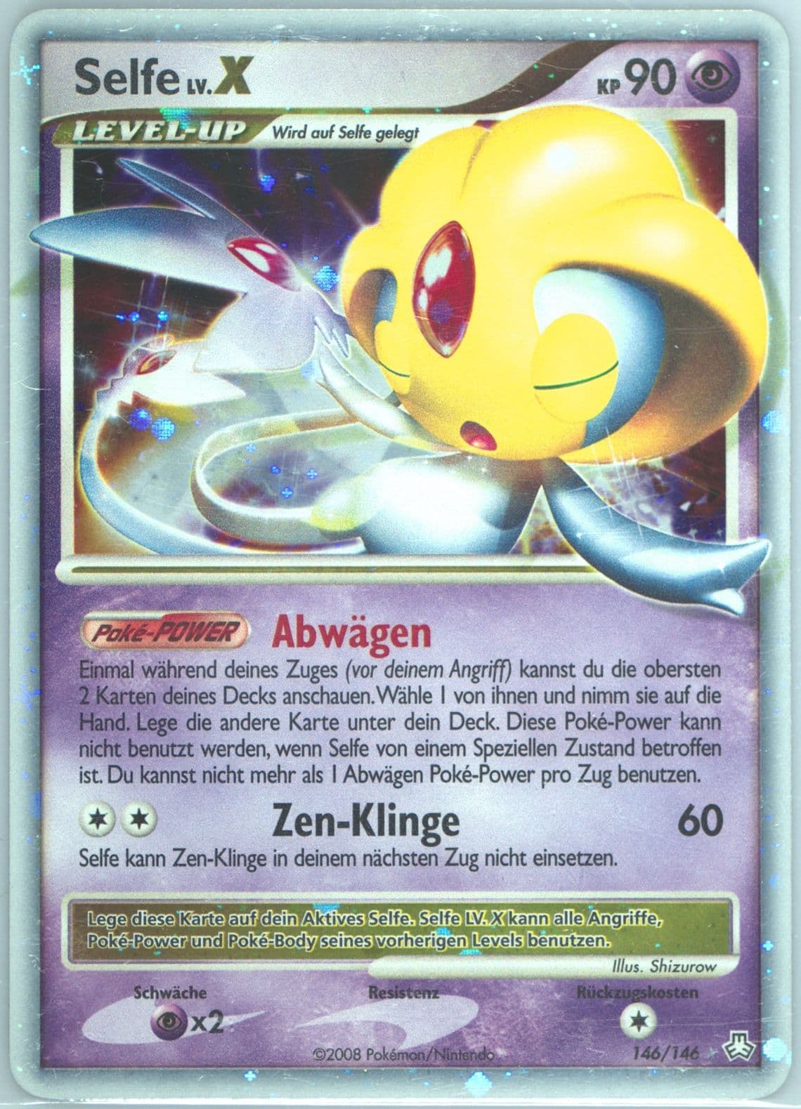 Selfe LV. X-Holo German (146) 2008 Pokemon Diamond & Pearl Legends Awakened