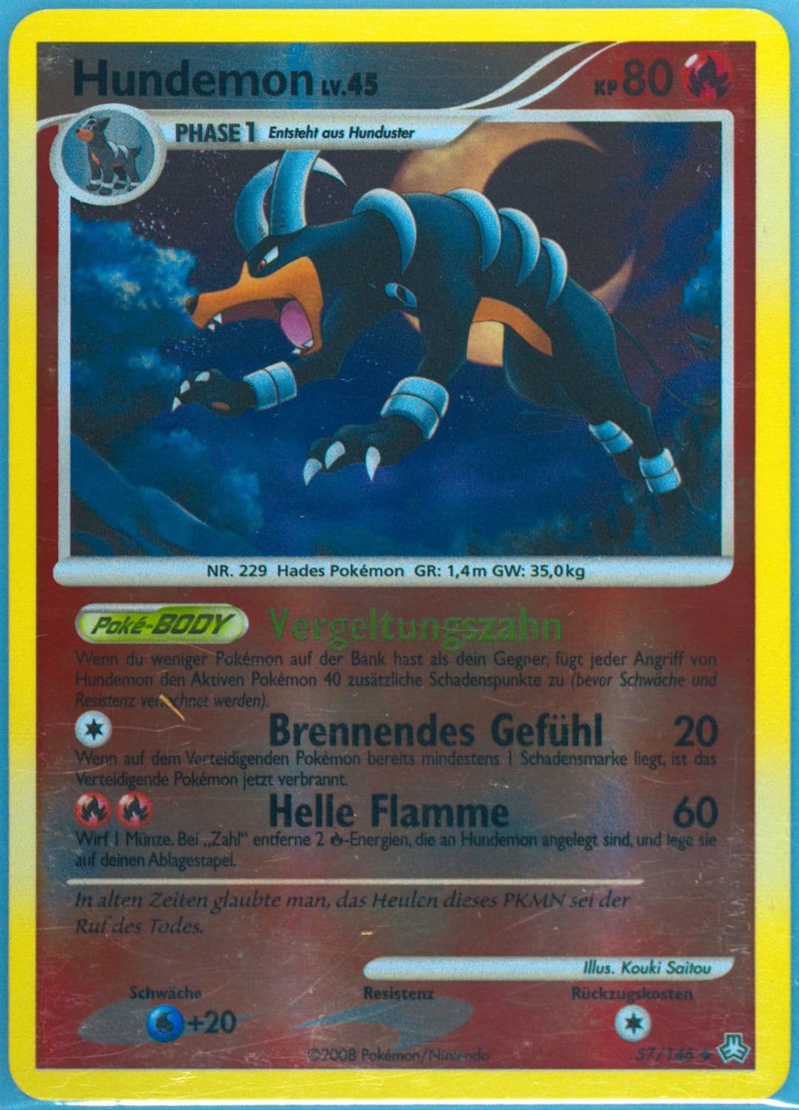 Hundemon-Reverse Foil German (57) 2008 Pokemon Diamond & Pearl Legends Awakened