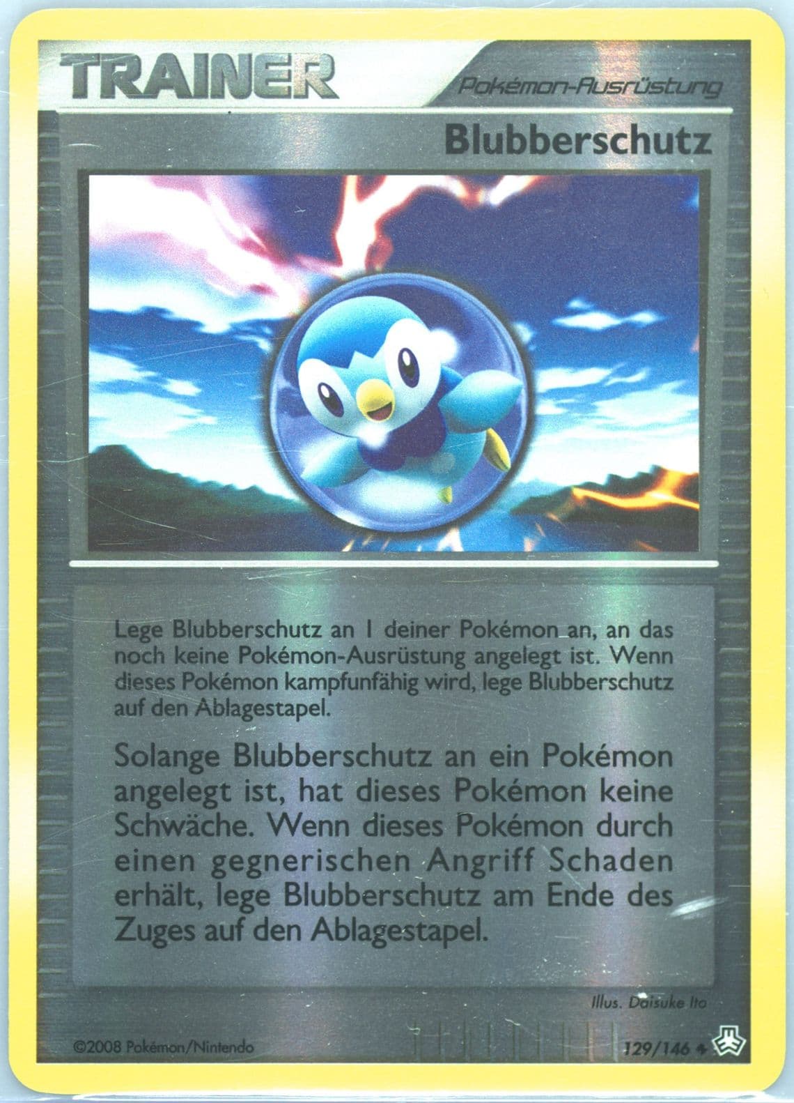 Blubberschutz-Reverse Foil German (129) 2008 Pokemon Diamond & Pearl Legends Awakened
